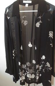 Sheer button up shirt